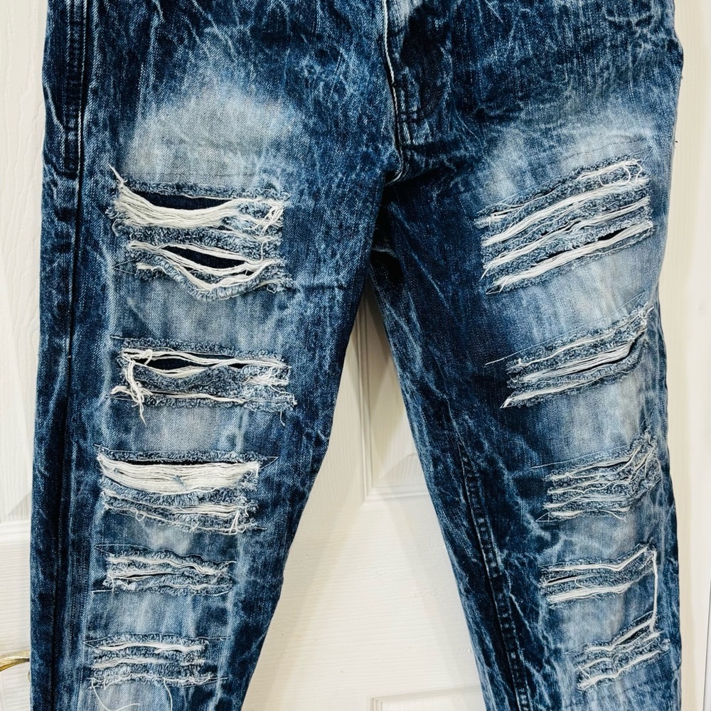 South Pole Distressed Denim Skinny Jeans sand blue size 32x30